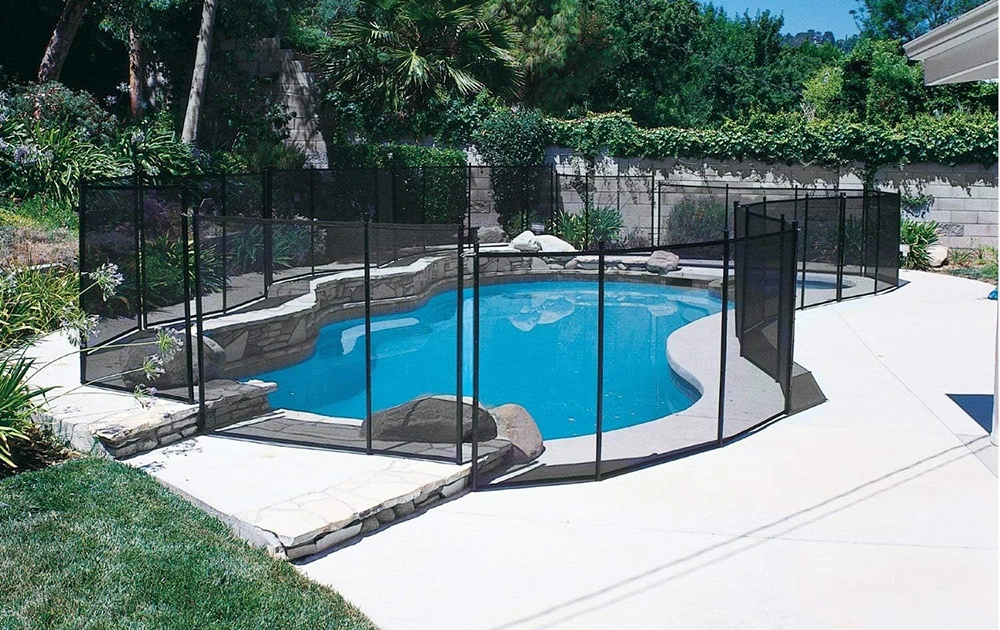 pool fence is installed