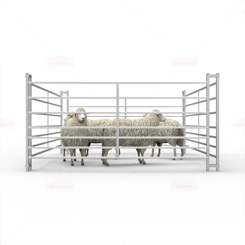 6ft 7 Railed Metal Galvanized Sheep Hurdle Fence