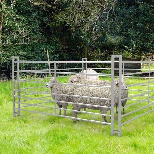 6ft 7 Railed Metal Galvanized Sheep Hurdle Fence