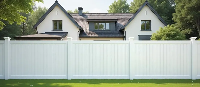 Garden white PVC plastic fence