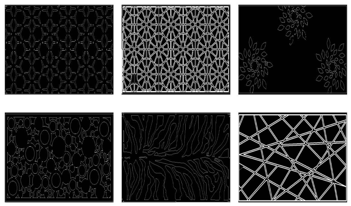 Various Metal Laser Cut Panel Pattern Options