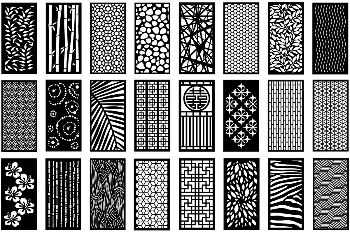 Various Metal Laser Cut Panel Pattern Options