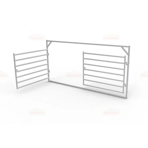 Cattle Rail Double Gates In Frame 4450mm（17.5ft）x 2200mm（7.2ft）