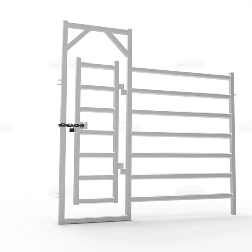 Cattle Rail Manway Fence Panels 2200mm（7.2ft）x 2200mm（7.2ft）