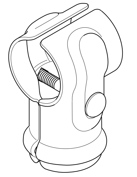 T Pipe Clamp Connector Drawings
