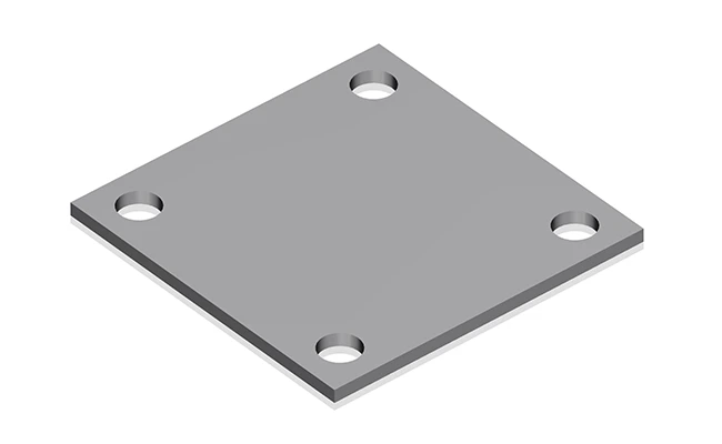 Square Weldable Floor Flange Base Plate