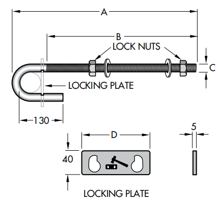 Locking Plate Ring Through Post Gudgeon Specification