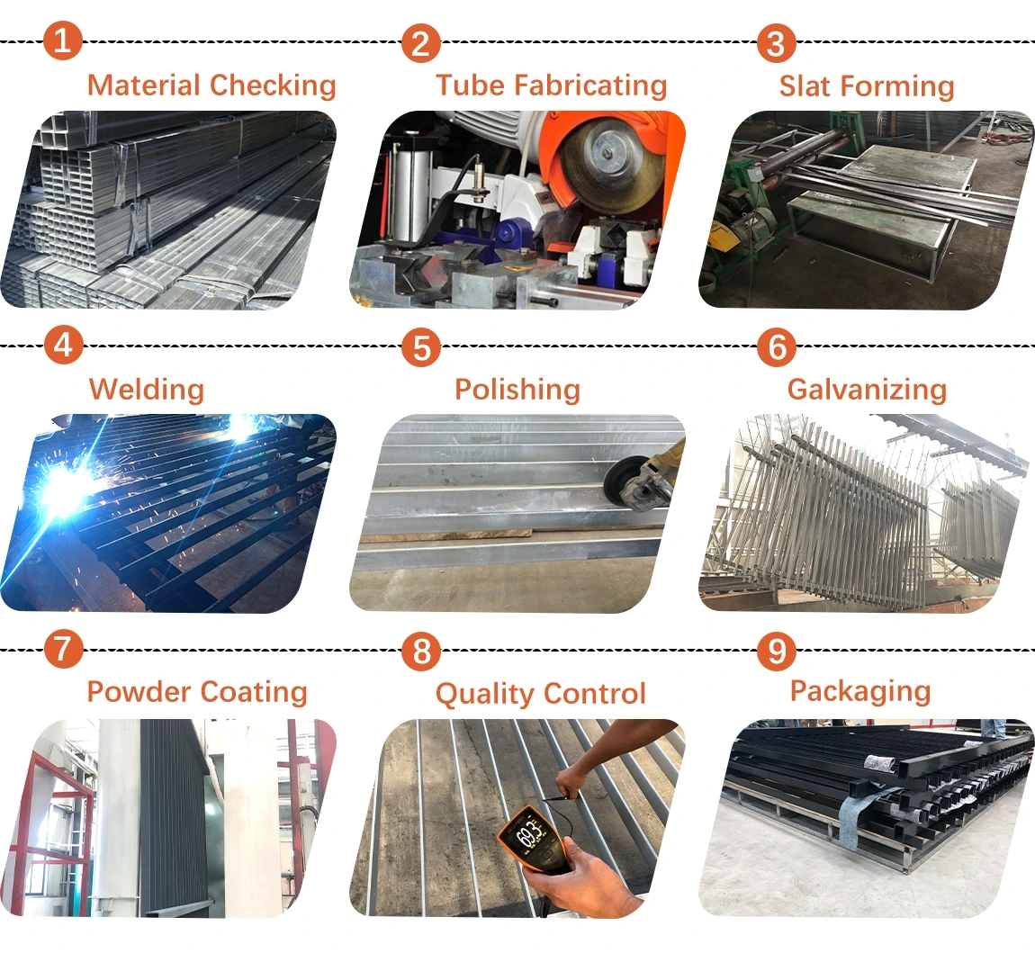 Metal Vertical Slat Fencing Panel Production Process