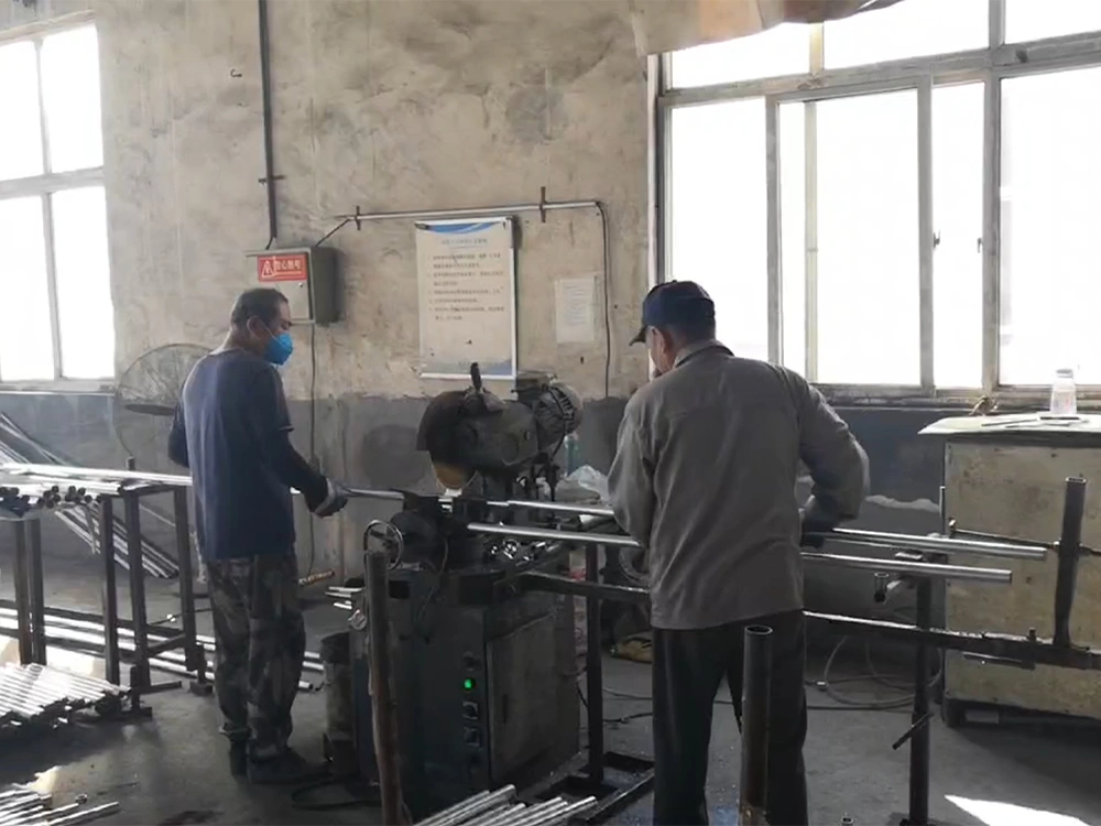 Cutting and Flattening Galvanized Pipes
