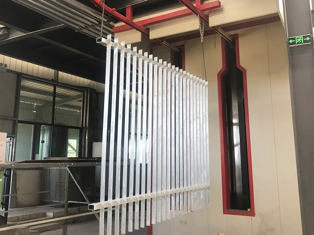 Vertical Slat Fence Production Process - Powder Coating